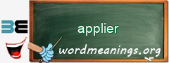 WordMeaning blackboard for applier